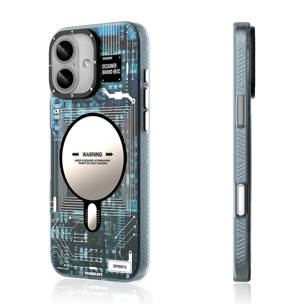 Youngkit Technology Serisi iPhone 16 Plus Kılıf Magsafe Şarj Özellikli Telefon Kılıfı - 4 Youngkit Technology Serisi iPhone 16 Plus Kılıf Magsafe Şarj Özellikli Telefon Kılıfı - 4
